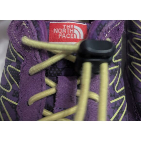 🥾 The North Face Girls Suede Trail Shoes Purple/Yellow Size 12 - Picture 10 of 10